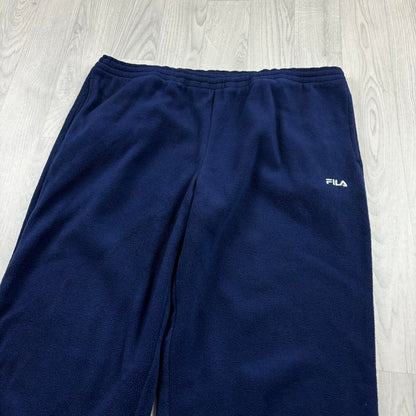 VINTAGE Y2K FILA BAGGY FLEECE SWEATPANTS NAVY