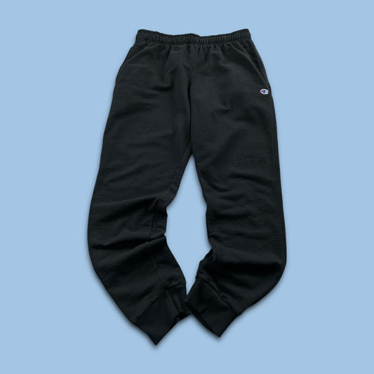 VINTAGE 00s CHAMPION STRAIGHT LEG COTTON SWEATPANTS BLACK