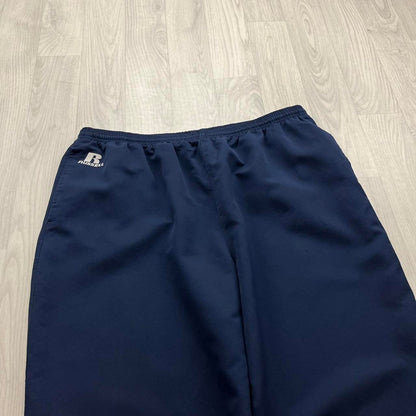 VINTAGE Y2K RUSSELL ATHLETIC BAGGY WIDE LEG TRACKSUIT BOTTOMS NAVY