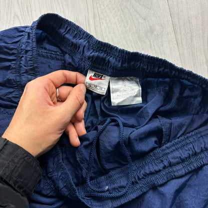 VINTAGE 90s NIKE BAGGY TRACKSUIT BOTTOMS NAVY