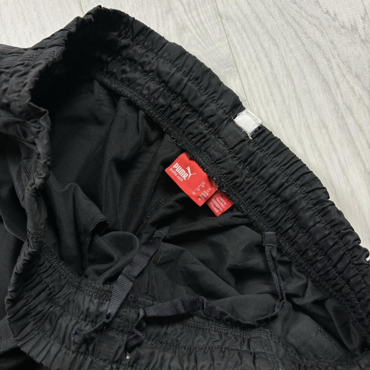 VINTAGE Y2K PUMA TECHNICAL WIDE LEG TRACKSUIT BOTTOMS BLACK