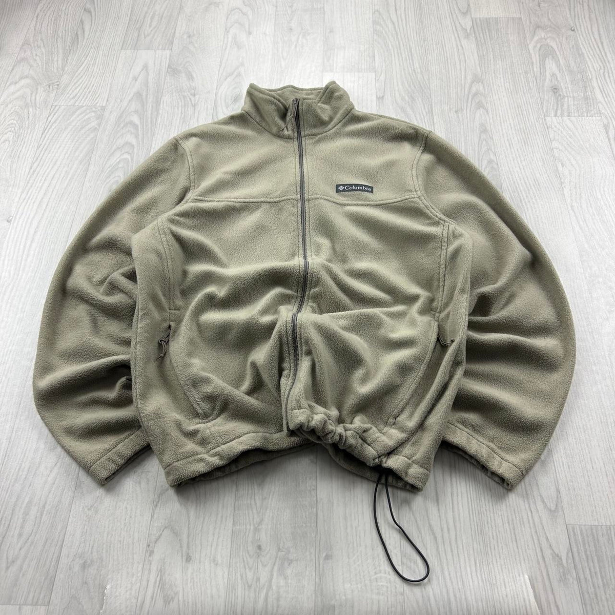 VINTAGE Y2K COLUMBIA ZIP UP FLEECE JACKET BEIGE