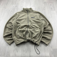 VINTAGE Y2K COLUMBIA ZIP UP FLEECE JACKET BEIGE