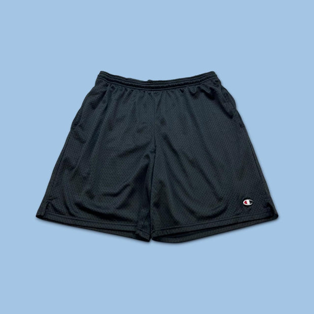 VINTAGE Y2K CHAMPION BAGGY MESH SPORT SHORTS BLACK