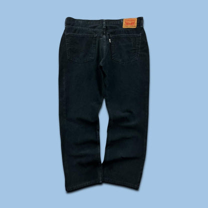 VINTAGE LEVIS 514 WHITE TABS STRAIGHT LEG CORDUROY JEANS BLACK