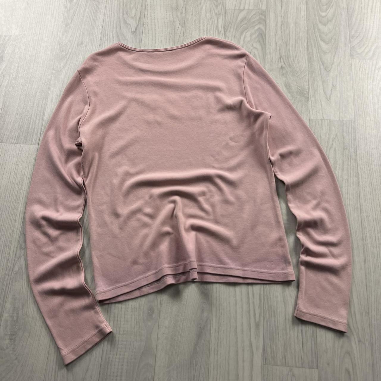 VINTAGE Y2K ROCHA JOHN ROCHA LONG SLEEVE TOP BABY PINK