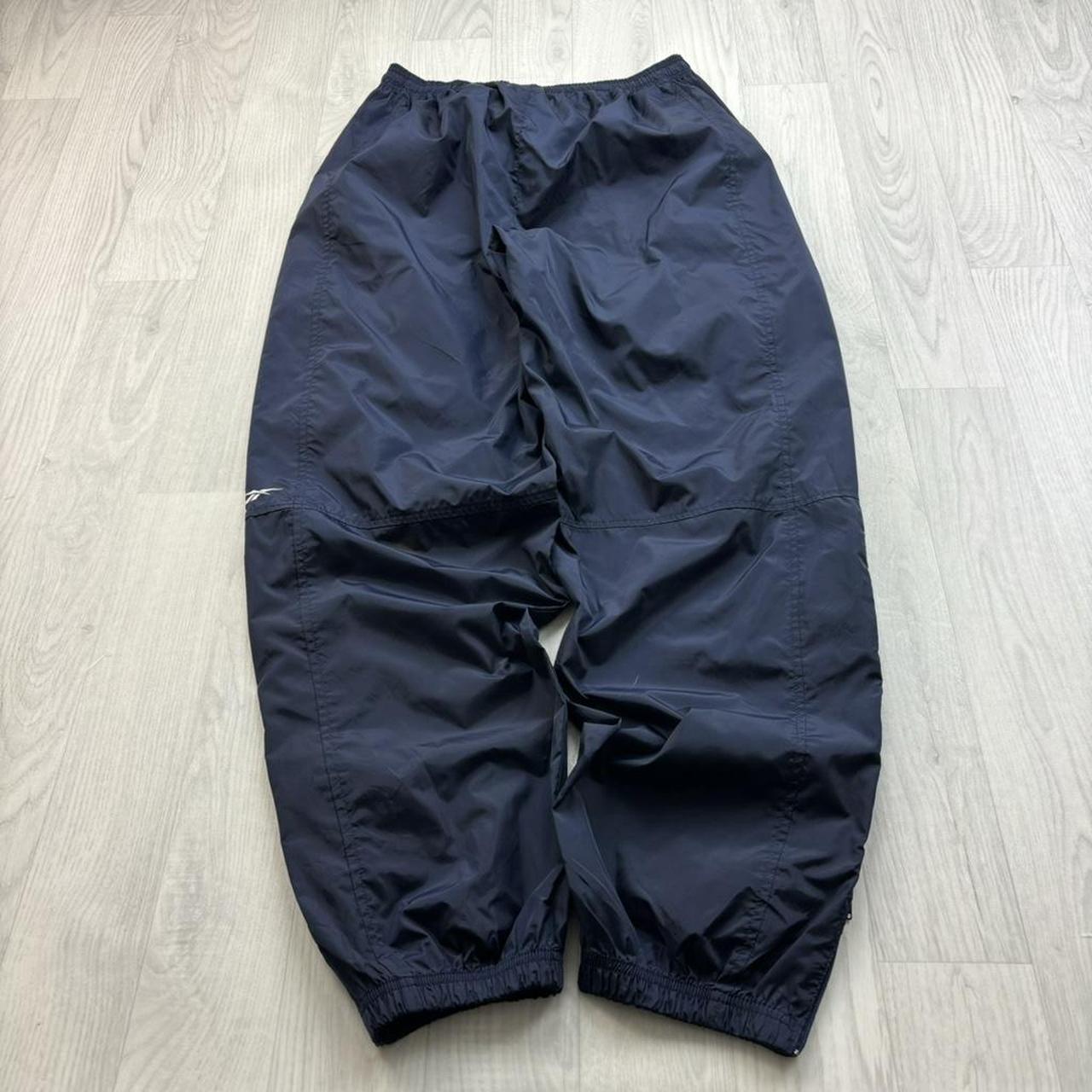 VINTAGE Y2K REEBOK BAGGY TRACKSUIT BOTTOMS NAVY