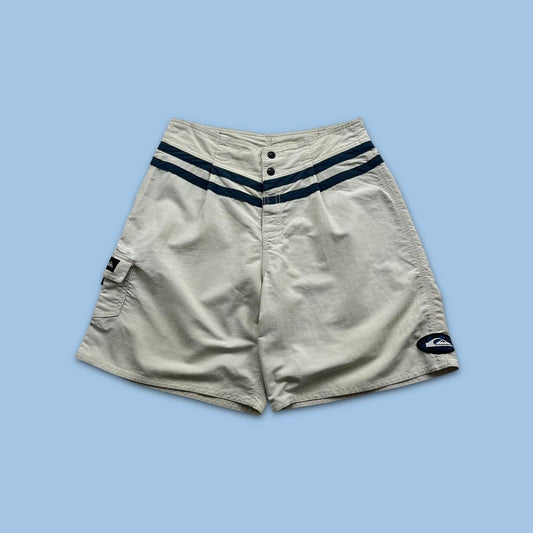 VINTAGE Y2K QUIKSILVER BAGGY BOARD SHORTS CREAM