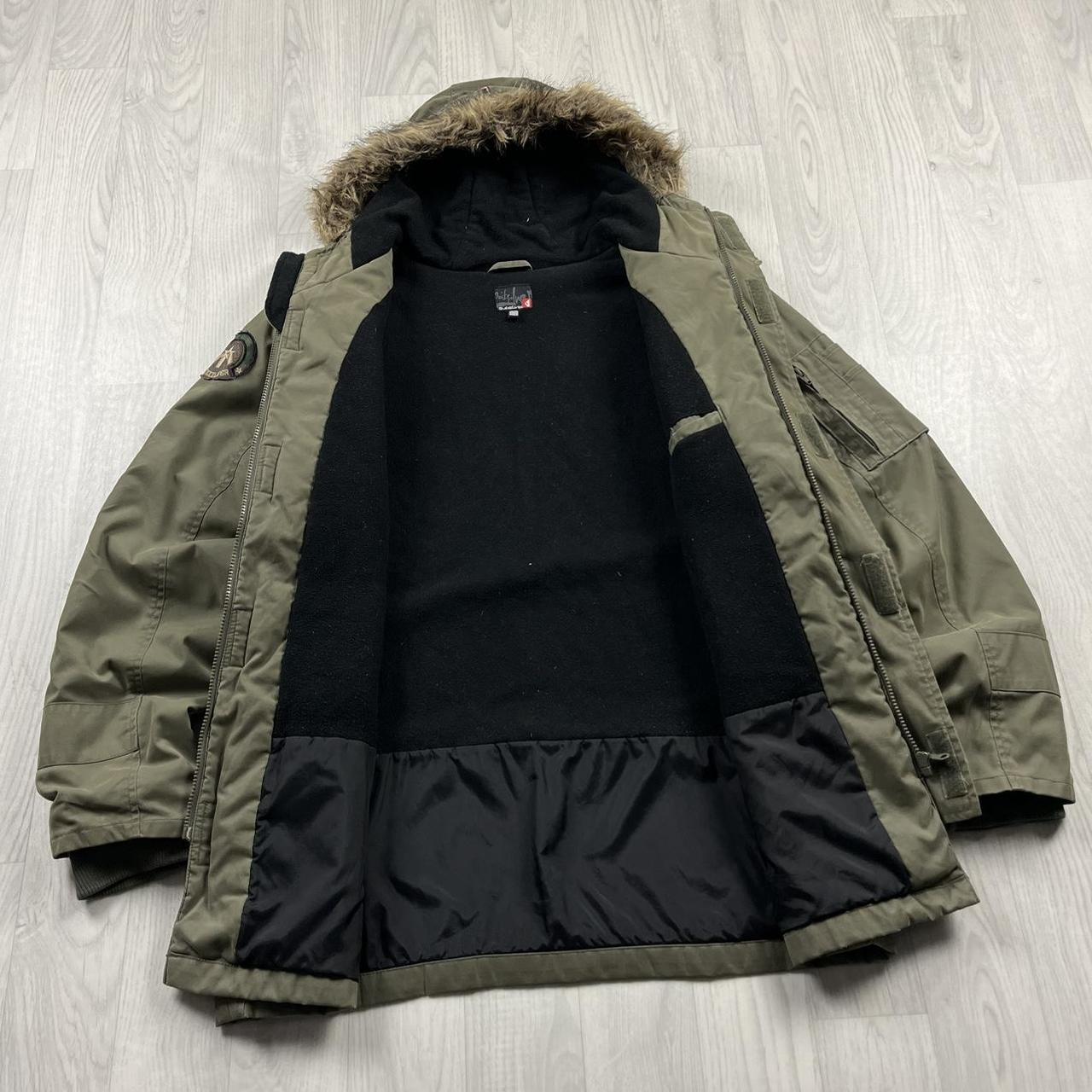 VINTAGE Y2K QUIKSILVER SKI HOODED PARKER JACKET KHAKI