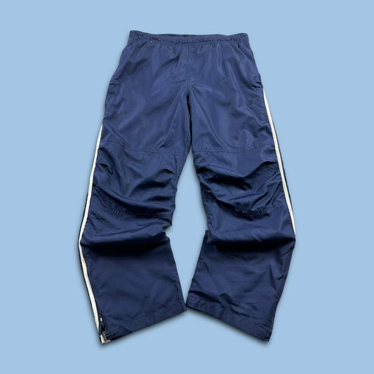 VINTAGE Y2K STARTER BAGGY TRACKSUIT BOTTOMS NAVY BLUE