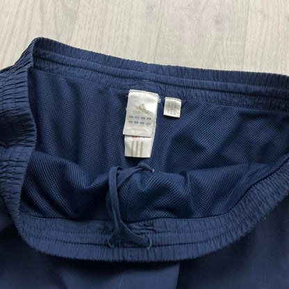 VINTAGE Y2K ADIDAS SIDE STRIPE BAGGY TRACKSUIT BOTTOMS NAVY