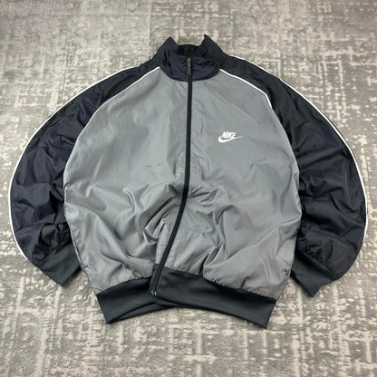 VINTAGE Y2K NIKE MICRO GRID WINDBREAKER SPORTY JACKET GREY