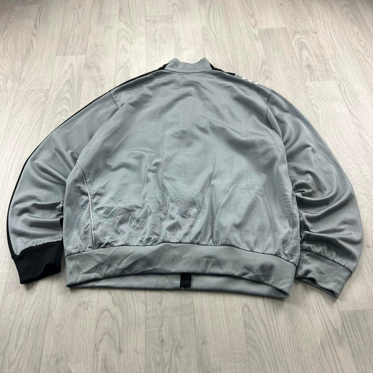 VINTAGE Y2K ADIDAS HAMBURG ZIP UP TRACK JACKET GREY / BLACK