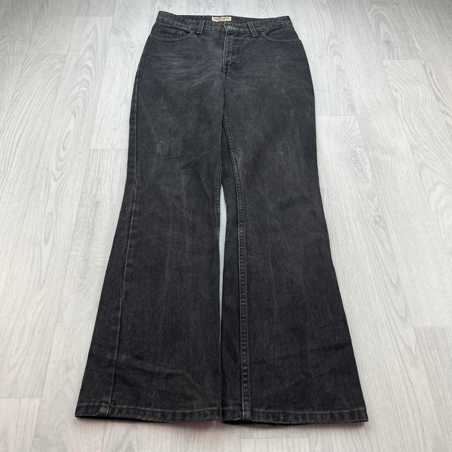 VINTAGE Y2K GUESS USA LOW RISE BOOTCUT FLARED JEANS BLACK