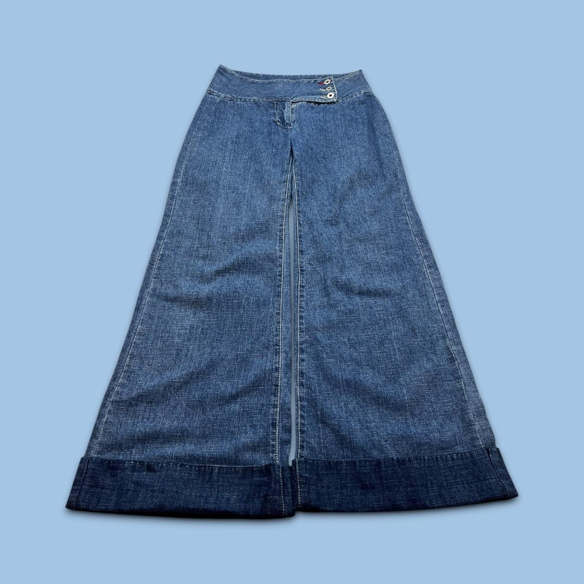 VINTAGE Y2K TOMMY HILFIGER LOW RISE FLARED JEANS BLUE