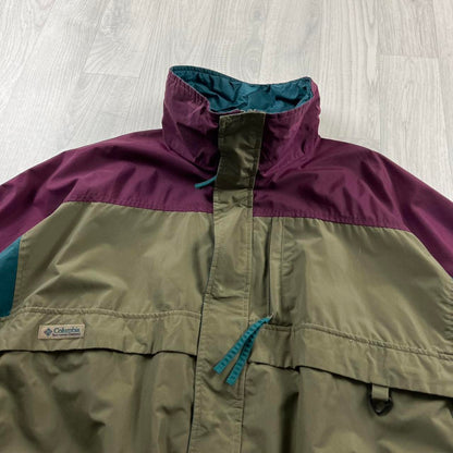 VINTAGE 00s COLUMBIA TECHNICAL HEAVY JACKET KHAKI