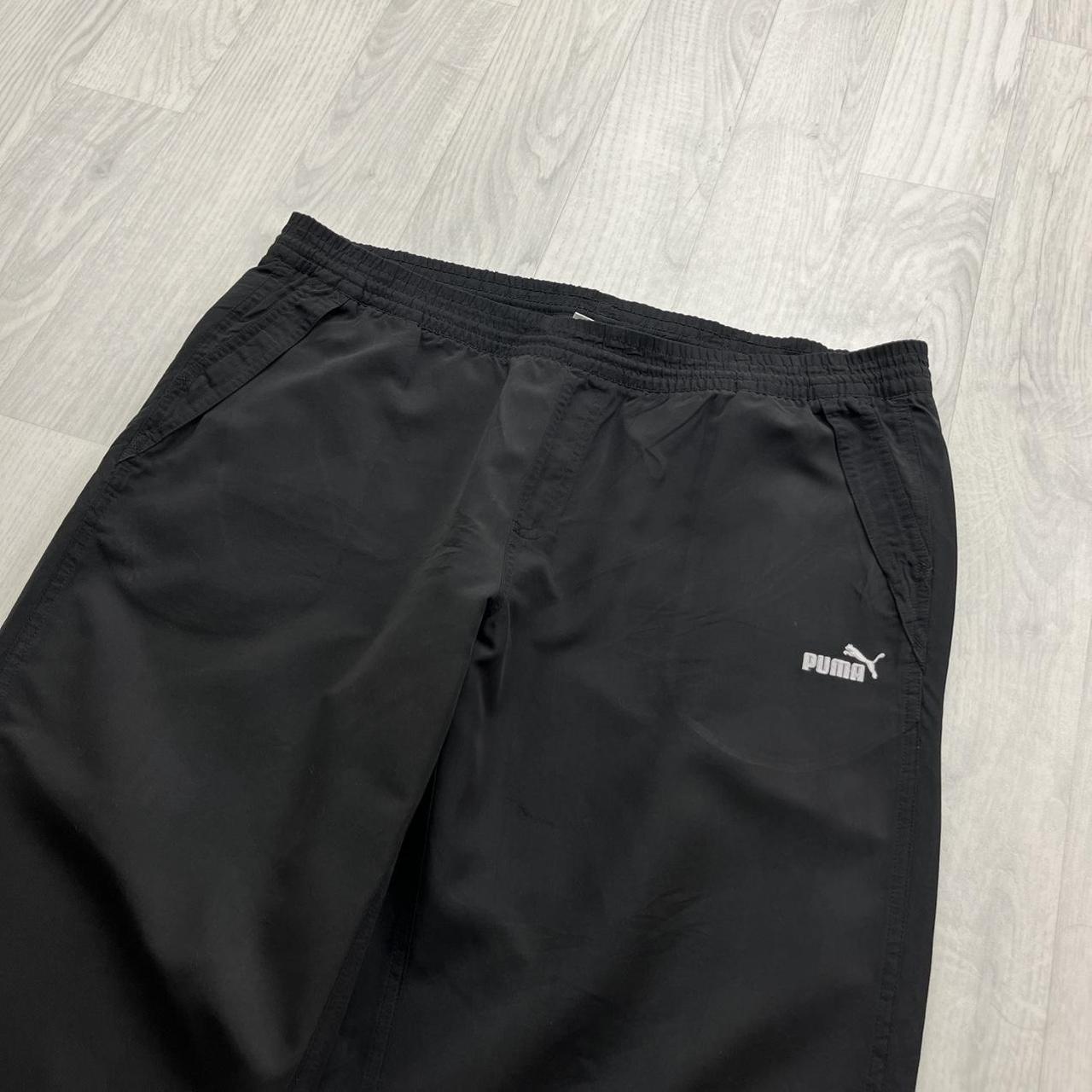 VINTAGE Y2K PUMA TECHNICAL BAGGY TRACKSUIT BOTTOMS BLACK