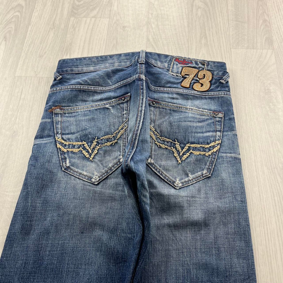 VINTAGE Y2K PEPE JEANS STRAIGHT LEG JEANS BLUE