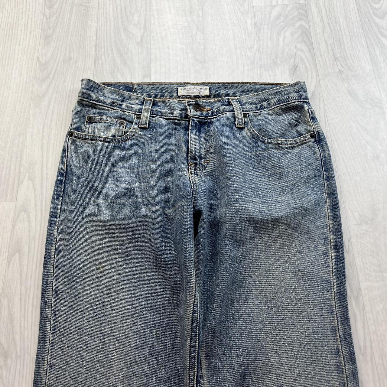 VINTAGE Y2K AMERICAN EAGLE OUTFITTERS LOW RISE BOOTCUT JEANS BLUE