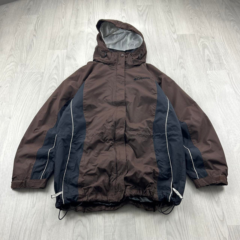 VINTAGE Y2K COLUMBIA TECHNICAL UTILITY SKI JACKET BROWN