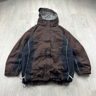 VINTAGE Y2K COLUMBIA TECHNICAL UTILITY SKI JACKET BROWN