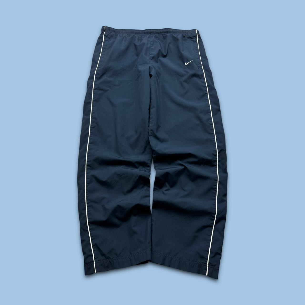 VINTAGE Y2K NIKE BAGGY TRACKSUIT BOTTOMS NAVY