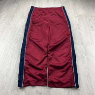 VINTAGE 00s STARTER REVERSIBLE BAGGY TRACKSUIT BOTTOMS BURGUNDY / NAVY