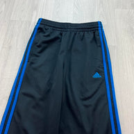 VINTAGE Y2K ADIDAS SIDE STRIPE BAGGY TRACKSUIT BOTTOMS NAVY / BLUE