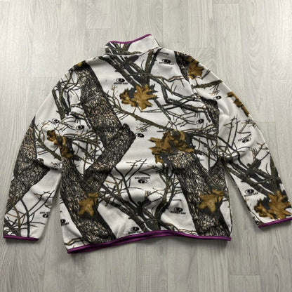 VINTAGE REALTREE MOSSY OAK QUARTER ZIP UP FLEECE CAMO
