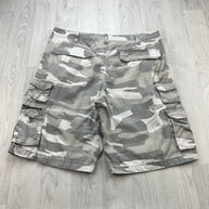 VINTAGE Y2K OCEAN PACIFIC BAGGY CAMO CARGO SHORTS GREY