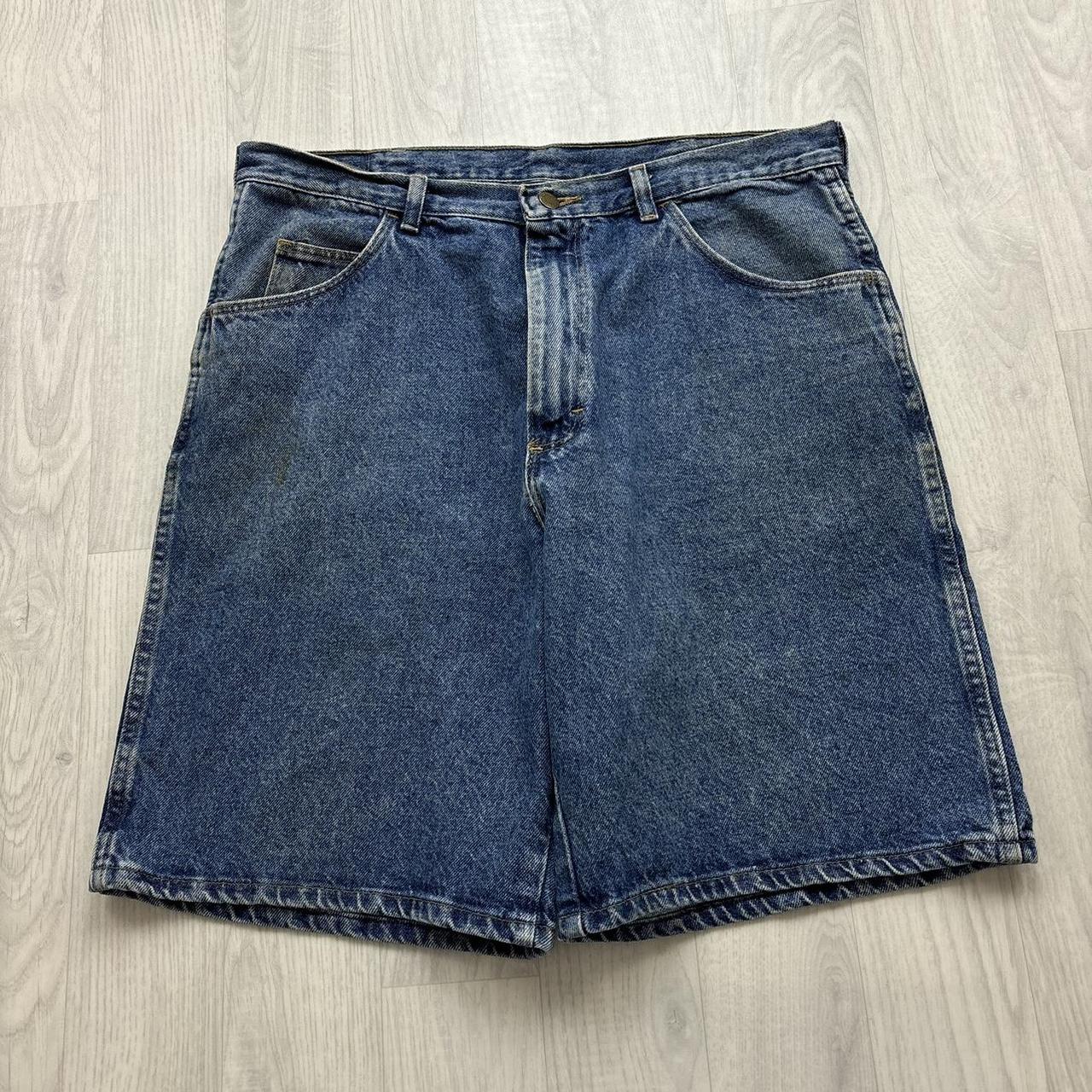 VINTAGE 00s WRANGLER BAGGY LOOSE JORTS BLUE