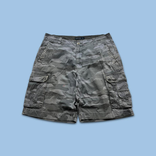 VINTAGE Y2K FADED GLORY BAGGY CAMO CARGO SHORTS GREY