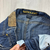 VINTAGE Y2K NAUTICA JEANS BAGGY CARPENTER JORTS BLUE