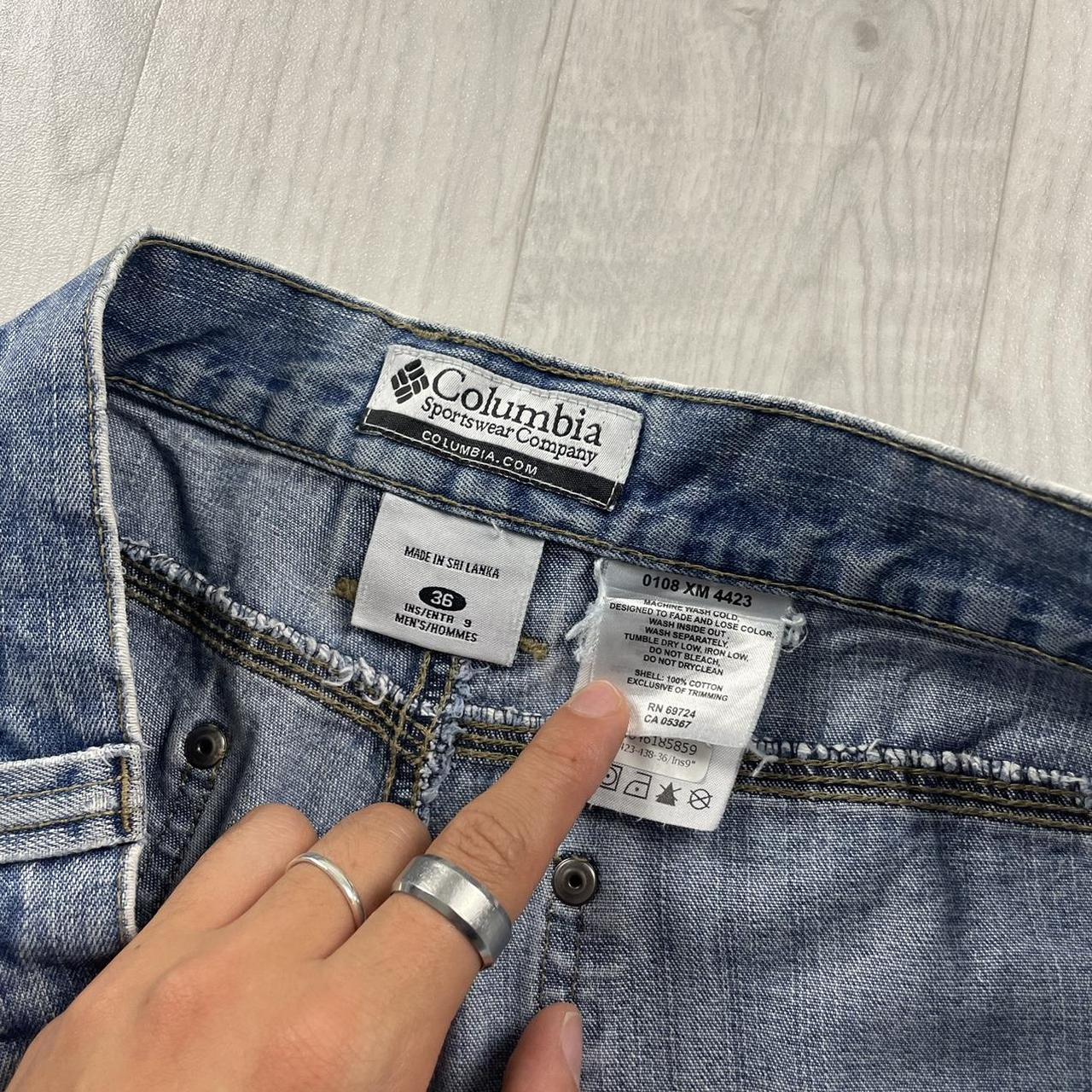 VINTAGE COLUMBIA BAGGY LOOSE CARPENTER JORTS BLUE (36w)