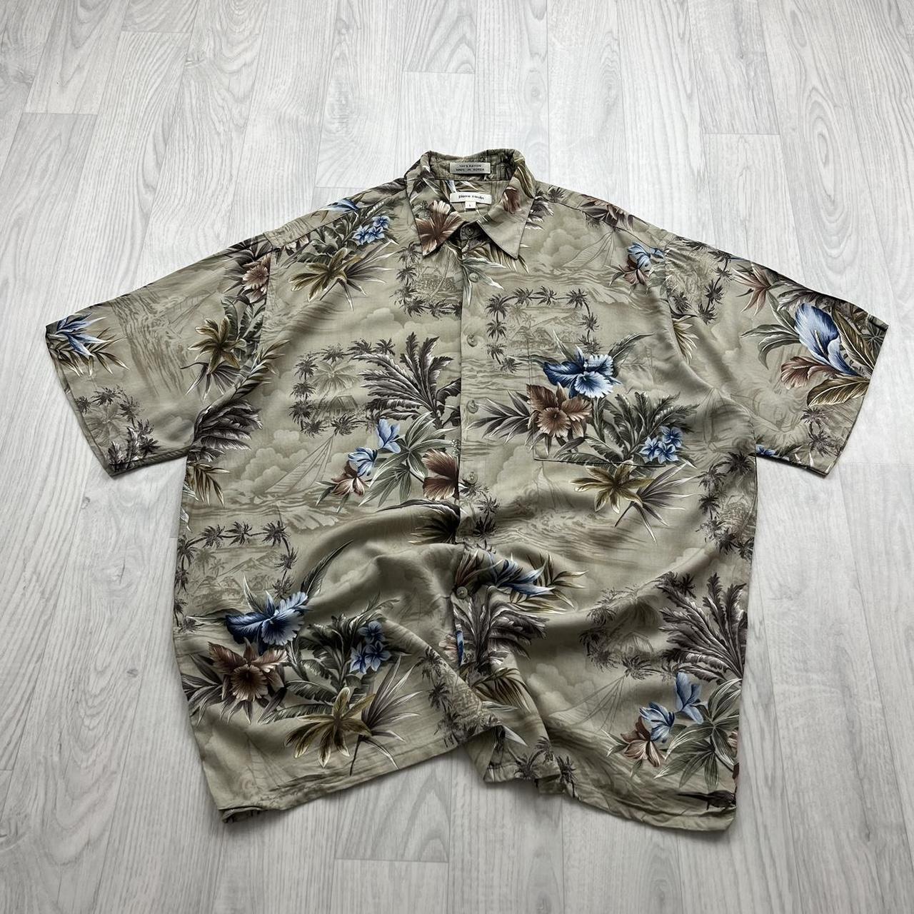 VINTAGE Y2K PIERRE CARDIN HAWAIIAN BUTTON UP SHORT SLEEVE SHIRT