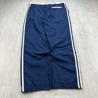VINTAGE Y2K ADIDAS SIDE STRIPE BAGGY TRACKSUIT BOTTOMS NAVY