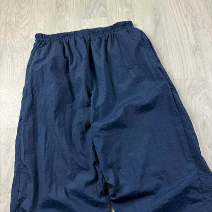 VINTAGE 90s REEBOK BAGGY TRACKSUIT BOTTOMS NAVY BLUE