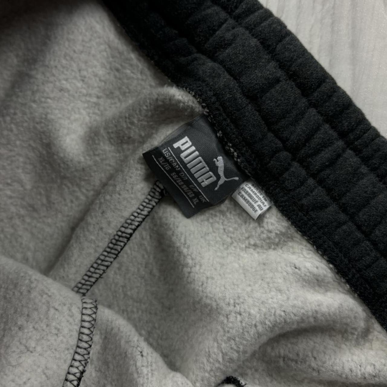 VINTAGE 00s PUMA TAPERED BAGGY COTTON SWEATPANTS GREY