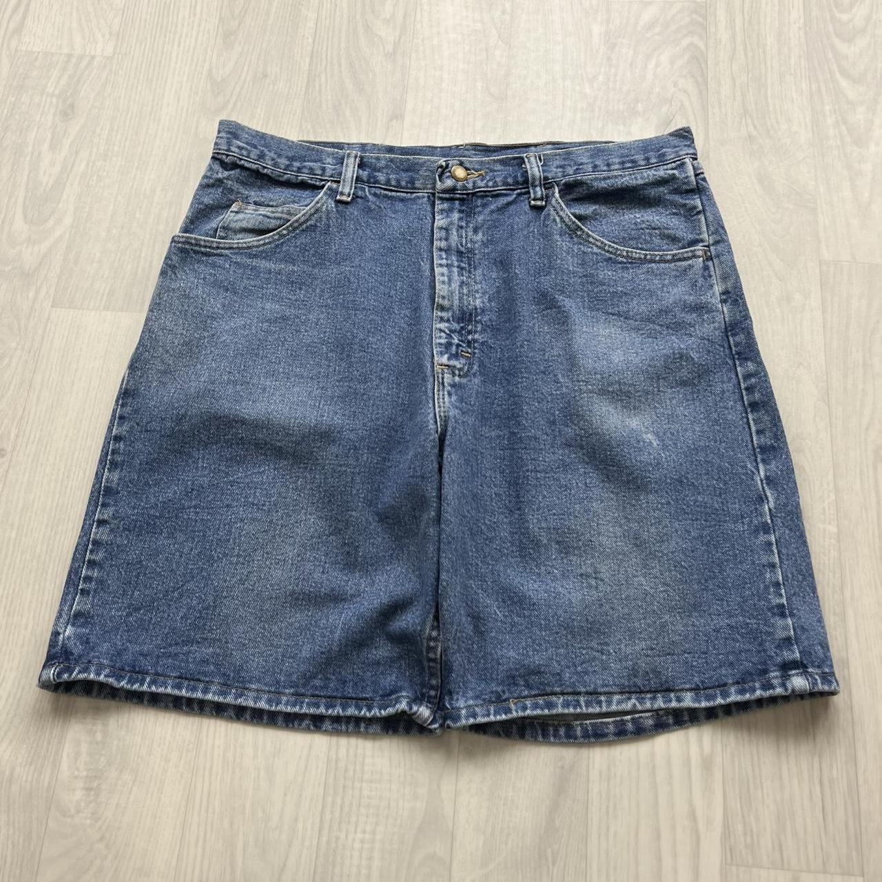 VINTAGE 00s WRANGLER BAGGY LOOSE JORTS BLUE