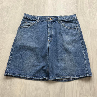 VINTAGE 00s WRANGLER BAGGY LOOSE JORTS BLUE