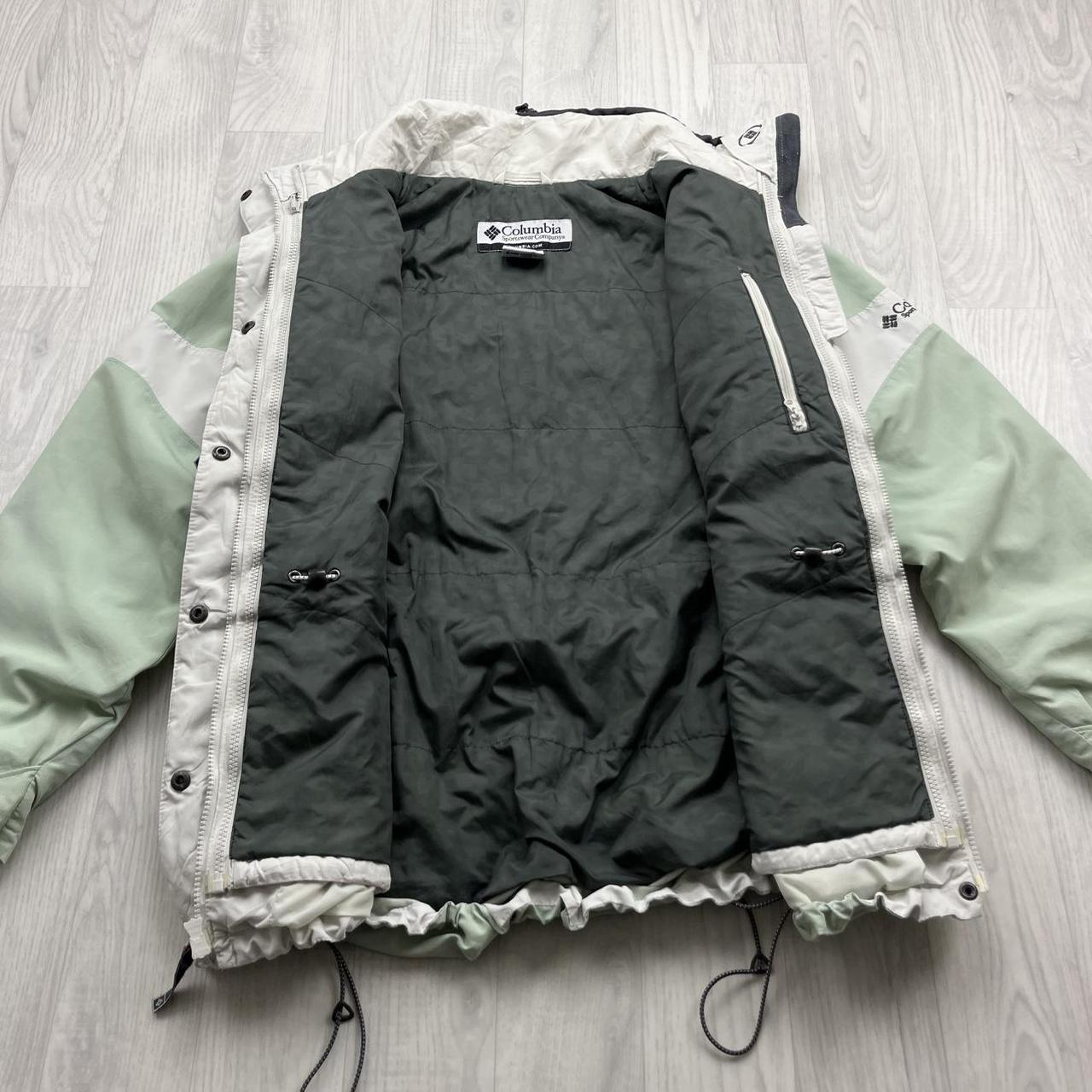 VINTAGE 00s COLUMBIA TECHNICAL UTILITY JACKET GREEN WHITE