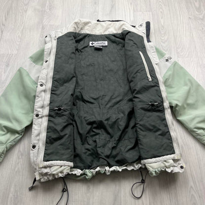 VINTAGE 00s COLUMBIA TECHNICAL UTILITY JACKET GREEN WHITE