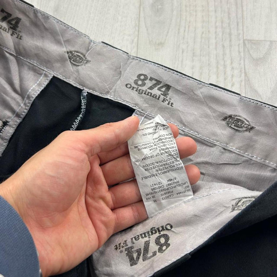 VINTAGE Y2K DICKIES 874 BAGGY TROUSERS BLACK