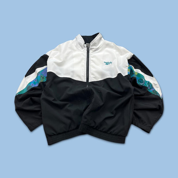 VINTAGE 90s REEBOK WINDBREAKER JACKET BLACK