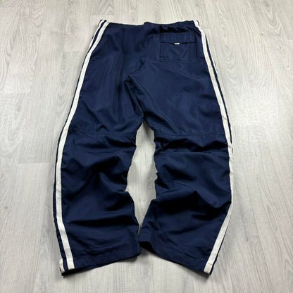VINTAGE Y2K STARTER BAGGY TRACKSUIT BOTTOMS NAVY BLUE