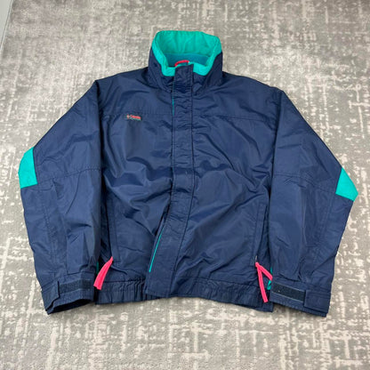 VINTAGE 90s COLUMBIA SKI UTILITY JACKET NAVY