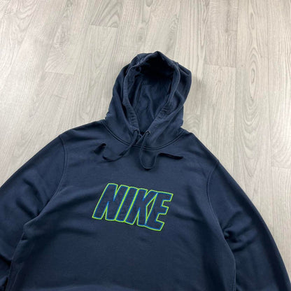 VINTAGE Y2K NIKE SPELL OUT HOODIE NAVY
