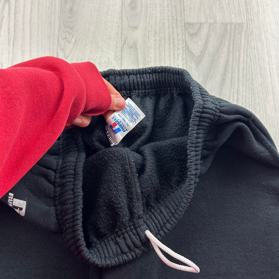 VINTAGE Y2K RUSSELL ATHLETIC BAGGY COTTON SWEATPANTS BLACK