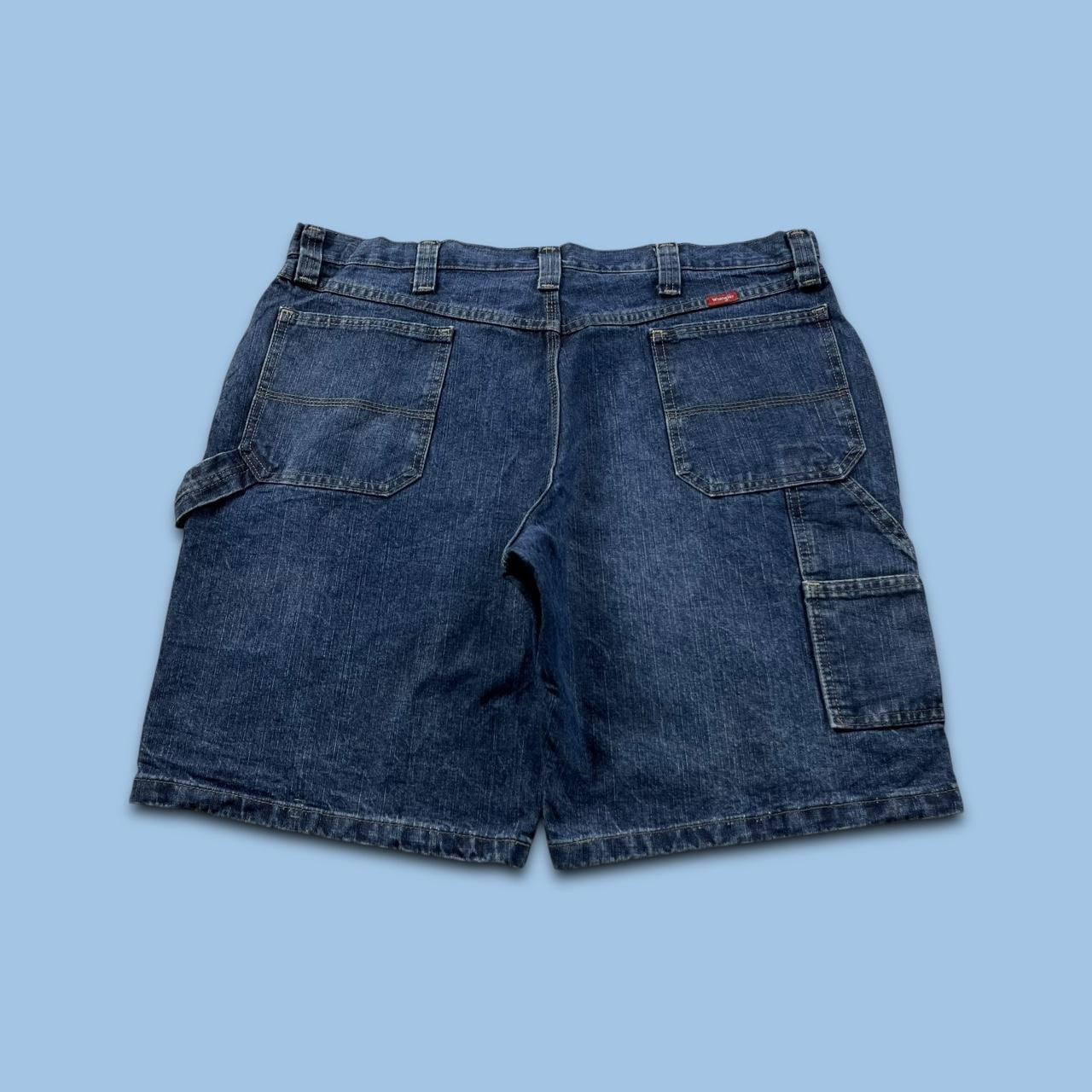 VINTAGE 00s WRANGLER BAGGY LOOSE CARPENTER JORTS NAVY