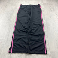 VINTAGE Y2K ADIDAS STRAIGHT LEG TRACKSUIT BOTTOMS BLACK / PINK